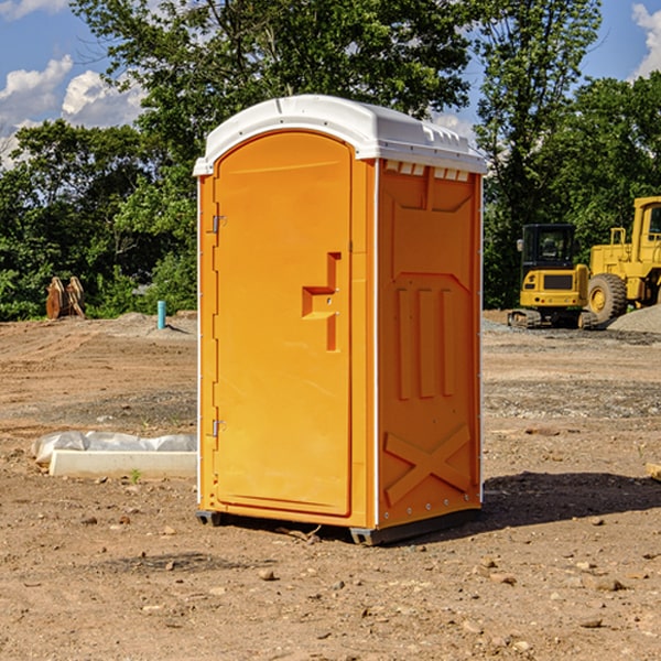 how often are the porta potties cleaned and serviced during a rental period in Frederick